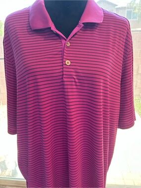 adidas Climacool Magenta Striped Polo